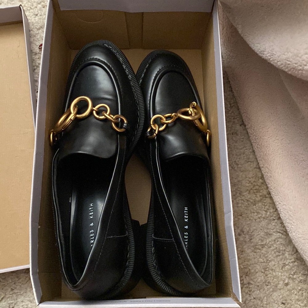 Black loafers